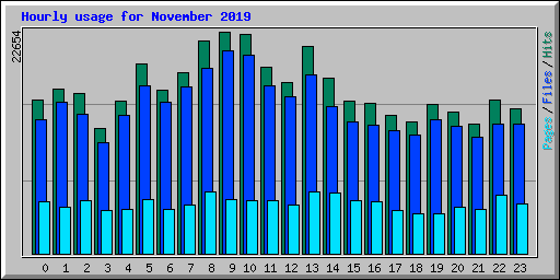 Hourly usage for November 2019
