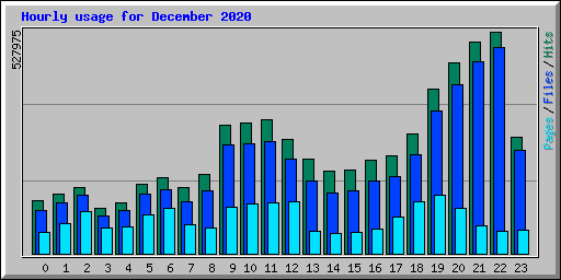 Hourly usage for December 2020
