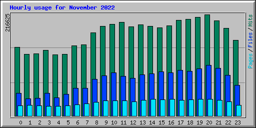 Hourly usage for November 2022