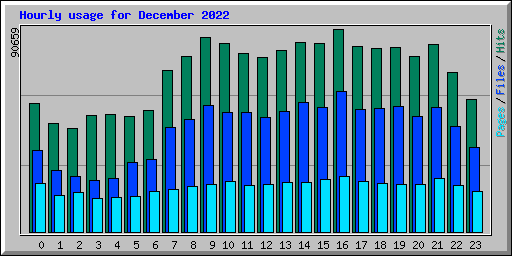 Hourly usage for December 2022