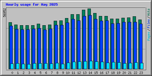 Hourly usage for May 2025