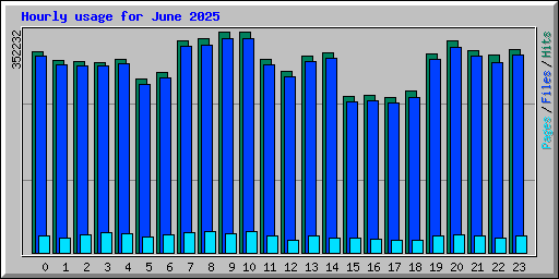 Hourly usage for June 2025
