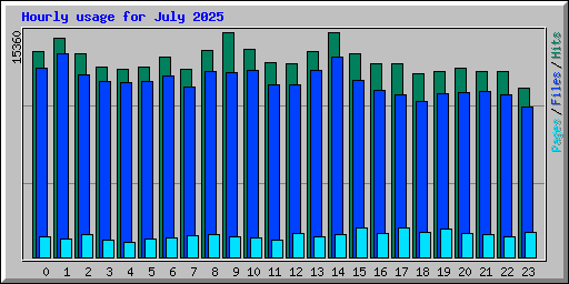 Hourly usage for July 2025