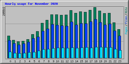 Hourly usage for November 2020