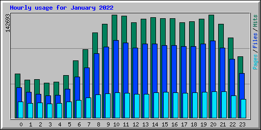 Hourly usage for January 2022