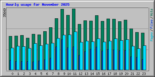 Hourly usage for November 2025