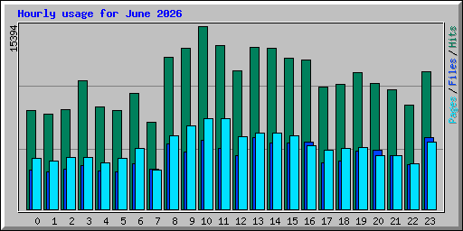 Hourly usage for June 2026