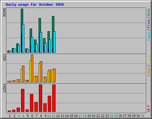 Daily usage for October 2026