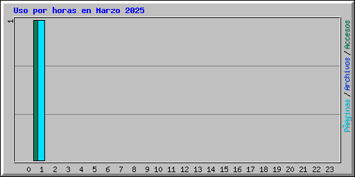 Uso por horas en Marzo 2025