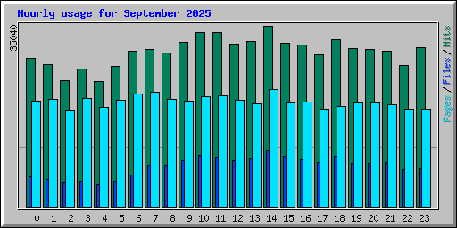 Hourly usage for September 2025