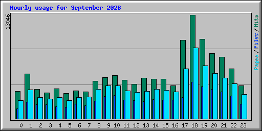 Hourly usage for September 2026